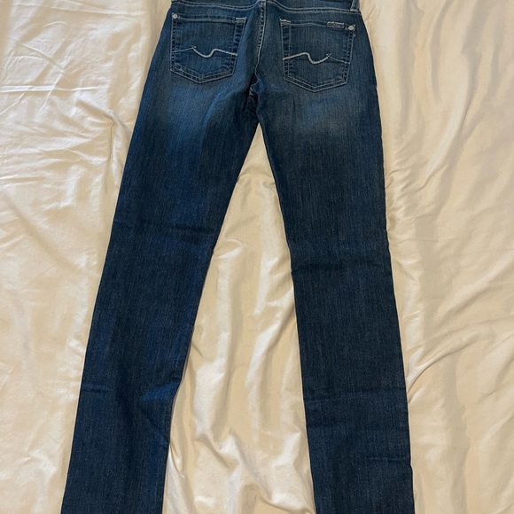 7 for All Mankind Straight Leg Classic Blue Women's Jeans Size 25 - Picture 2 of 7